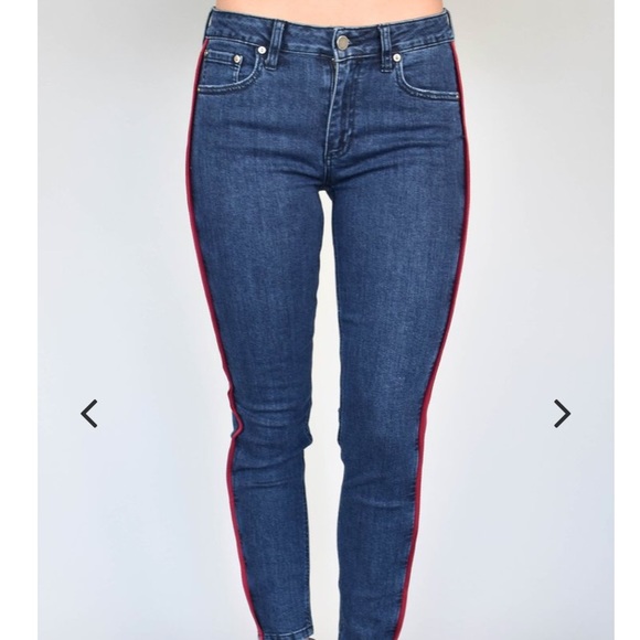 JBD jeans with red stripe Size 26 NWOT - Picture 3 of 5